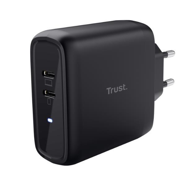 TRUST MAXO CARICABATTERIE DA RETE 65W 2 PORTE …